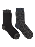 totes men's thermal socks pack of 2 black grey (British brand)