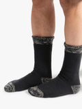 totes men's thermal socks pack of 2 black grey (British brand)