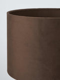 John Lewis Matt Velvet Drum Lampshade H18x25cm, imported from the UK