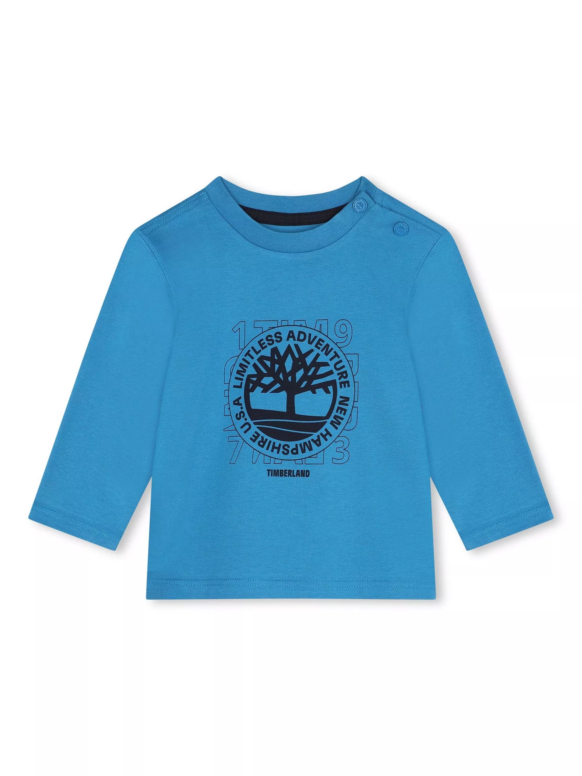Timberland Baby Logo T-Shirt, Blue Enamel - McGrocer