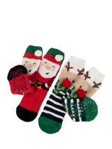 John Lewis totes Kids Christmas Slipper Socks Multi Twin Pack- Buy online at McGrocer