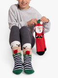 totes Kids Christmas Slipper Socks Multi Twin Pack (British brand)