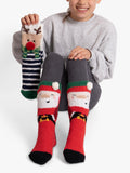 totes Kids Christmas Slipper Socks Multi Twin Pack (British brand)