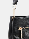 Whistles bucket bag black leather, imported from the UK