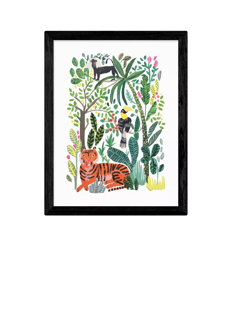East End Prints Indian Jungle framed print by Darcie Olley, UK version