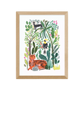 EAST END PRINTS Darcie Olley Indian Jungle Framed Art Print 33.4 x 28.4cm