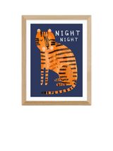 John Lewis EAST END PRINTS Darcie Olley Night Night Tiger Framed Print Small- Buy online at McGrocer