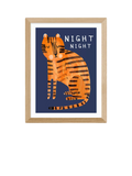 East End Prints Night Night Tiger framed print small, UK version