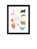 East End Prints Darcie Olley Animals framed print small, UK version