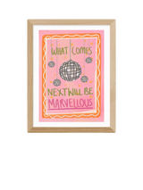 John Lewis EAST END PRINTS Illustrated By Weezy 'What Comes Next Will Be Marvellous' Framed Print - Small- Buy online at McGrocer
