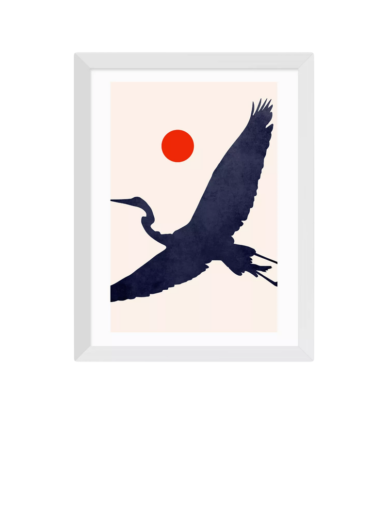 EAST END PRINTS Kubistika 'Crane' Framed Print Small