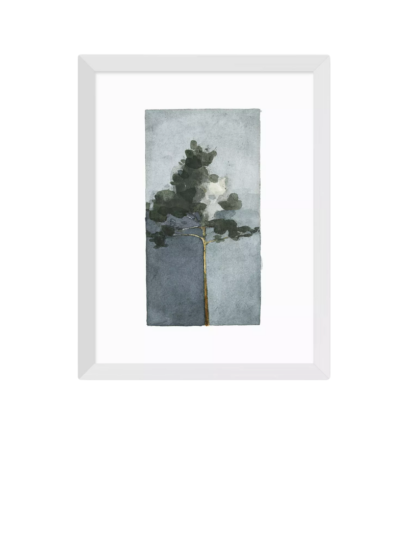 EAST END PRINTS Jörgen Hansson 'Pine II' Framed Print, White Frame, 43.4 x 33.4cm