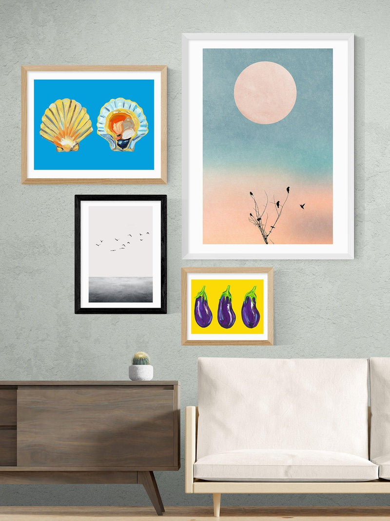East End Prints Kubistika Ocean framed print - British product