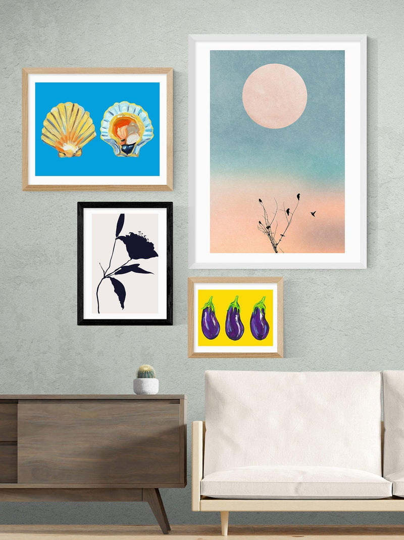 East End Prints Kubistika Nero I framed print, imported from the UK