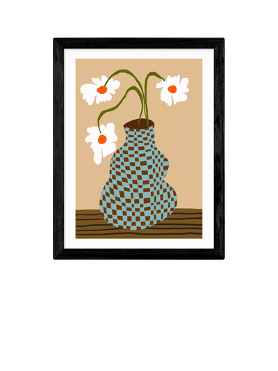 John Lewis EAST END PRINTS Miho Art Studio Party Floral Pottery Framed Print, Small- Buy online at McGrocer