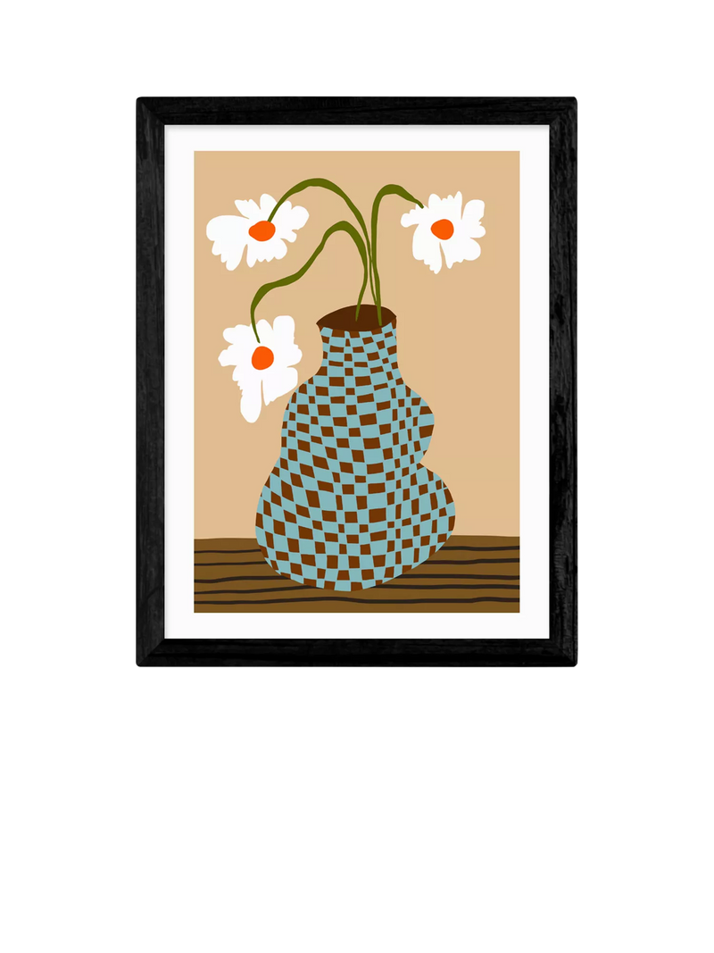 East End Prints Party Floral Pottery framed print small (British brand)