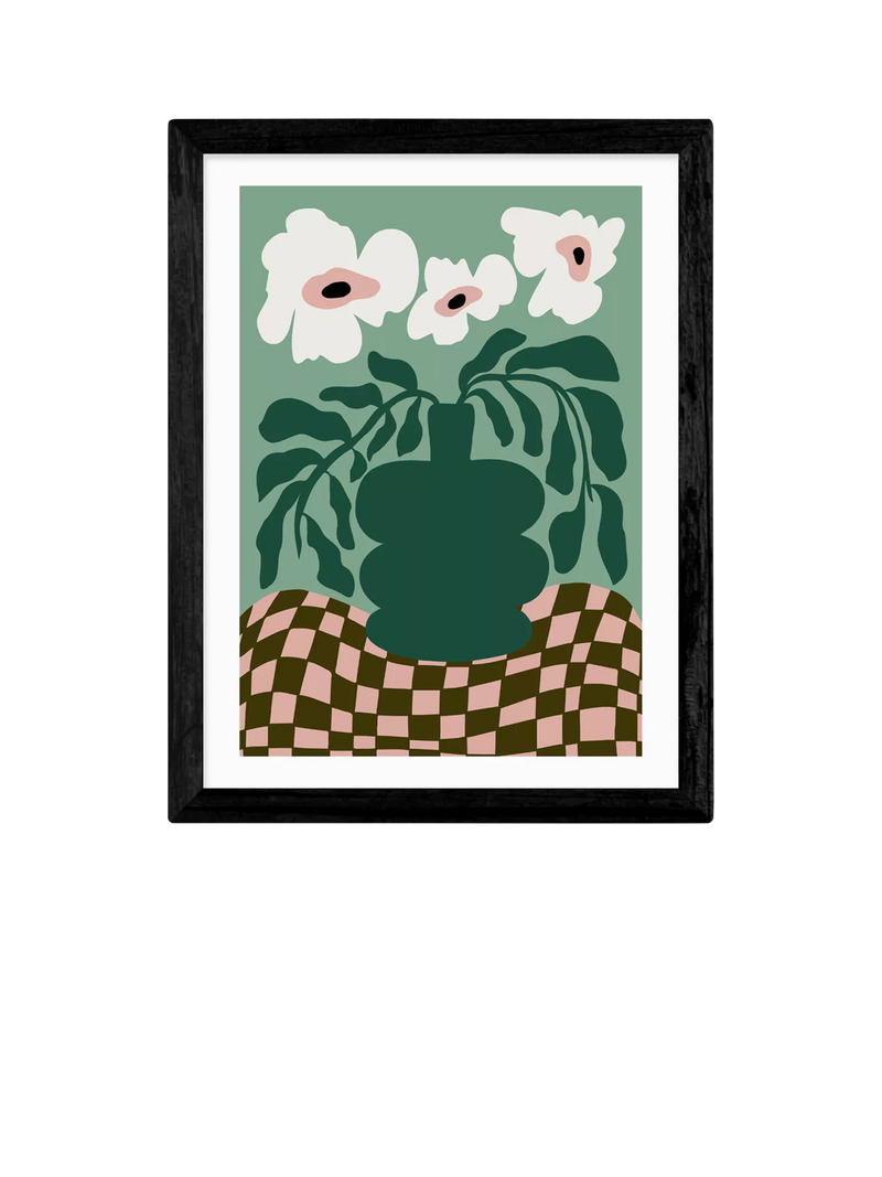 East End Prints Miho Art Studio Bold Blossom Pottery Framed Print Small