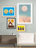 East End Prints small framed print modern pottery and flower (British brand)