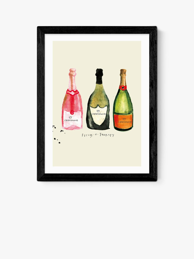 East End Prints Poet and Painter Fizzy O Therapy framed print small - British product