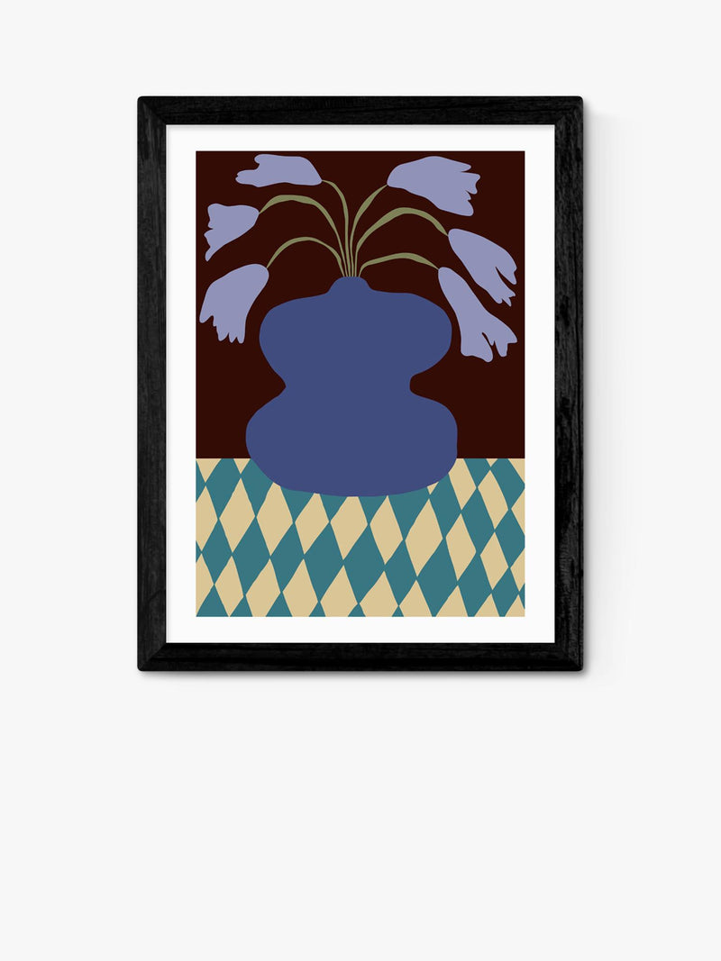 East End Prints Purple Pottery Framed Print Small - British product