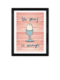 East End Prints 'Un Oeuf' framed print small, imported from the UK
