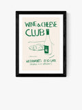 East End Prints 'Wine Cheese' framed print - British product