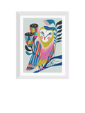 East End Prints Rachel Lee Owl framed print, imported from the UK