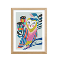 EAST END PRINTS Rachel Lee 'Owl' Framed Print
