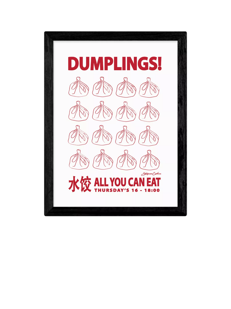 EAST END PRINTS Stephie Cardona 'Dumplings' Framed Art Print - Small