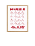 East End Prints Dumplings framed print small 33x28cm (British brand)