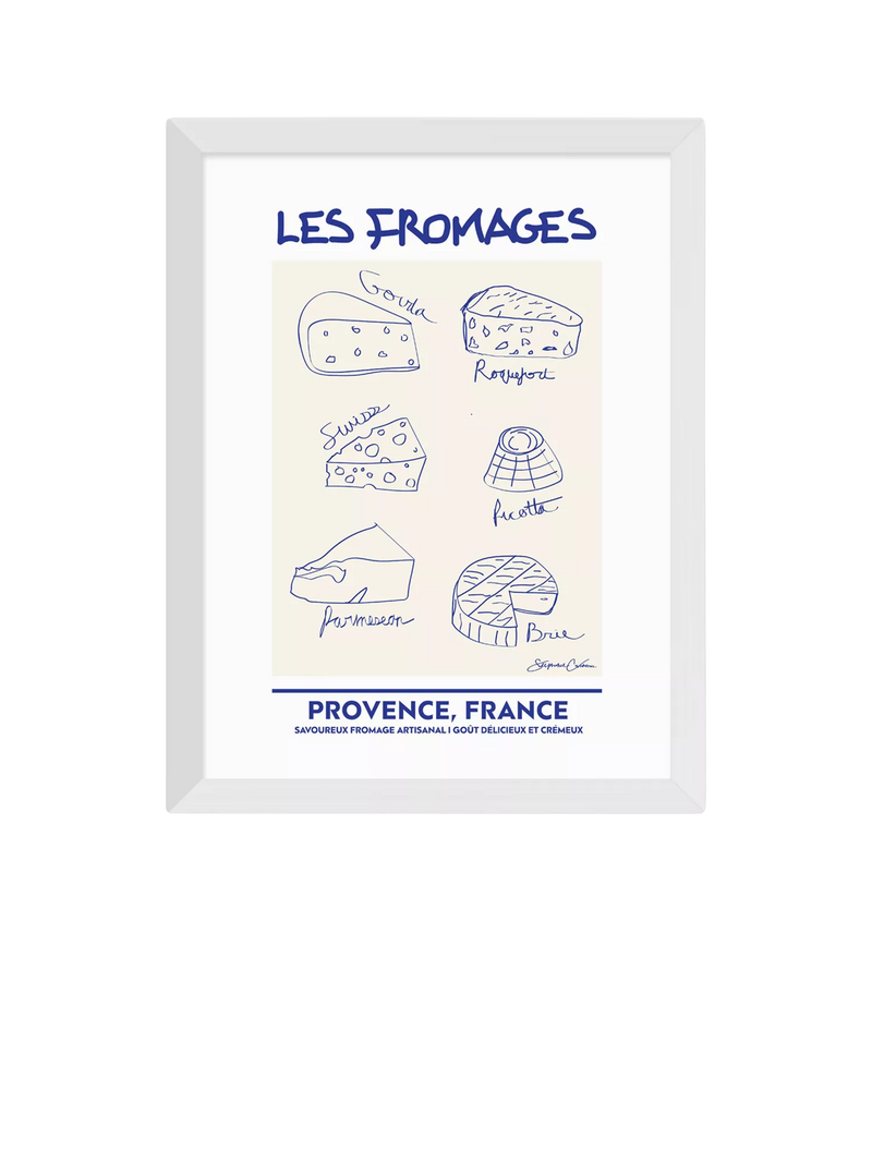 East End Prints Stephie Cardona 'Les Fromages' Framed Art Print, Small