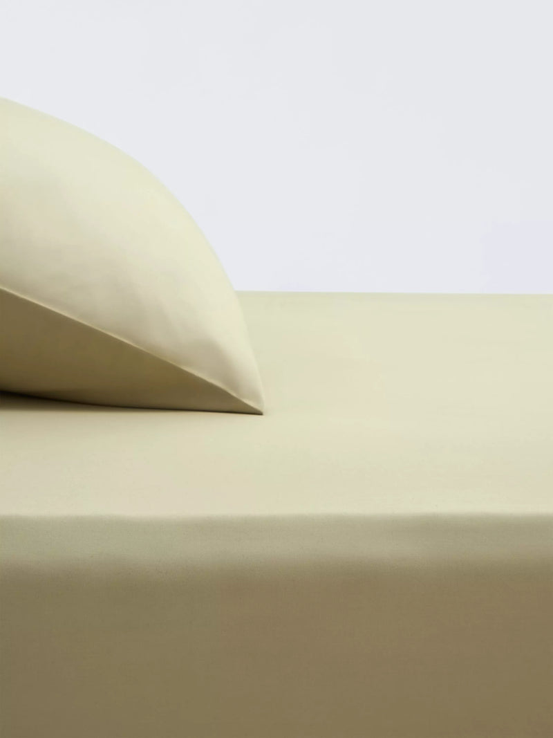 John Lewis Crisp & Fresh Egyptian Cotton Percale 200 Thread Count Deep Fitted Sheet - Single