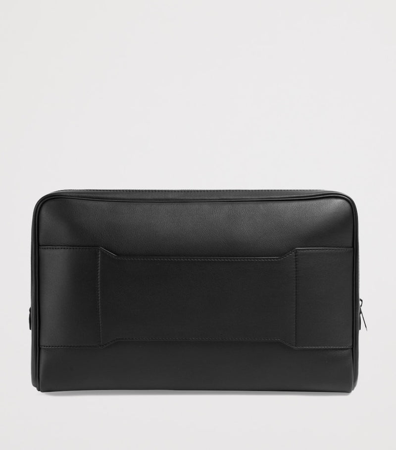 Aviteur leather trolley-sleeve laptop case - British product