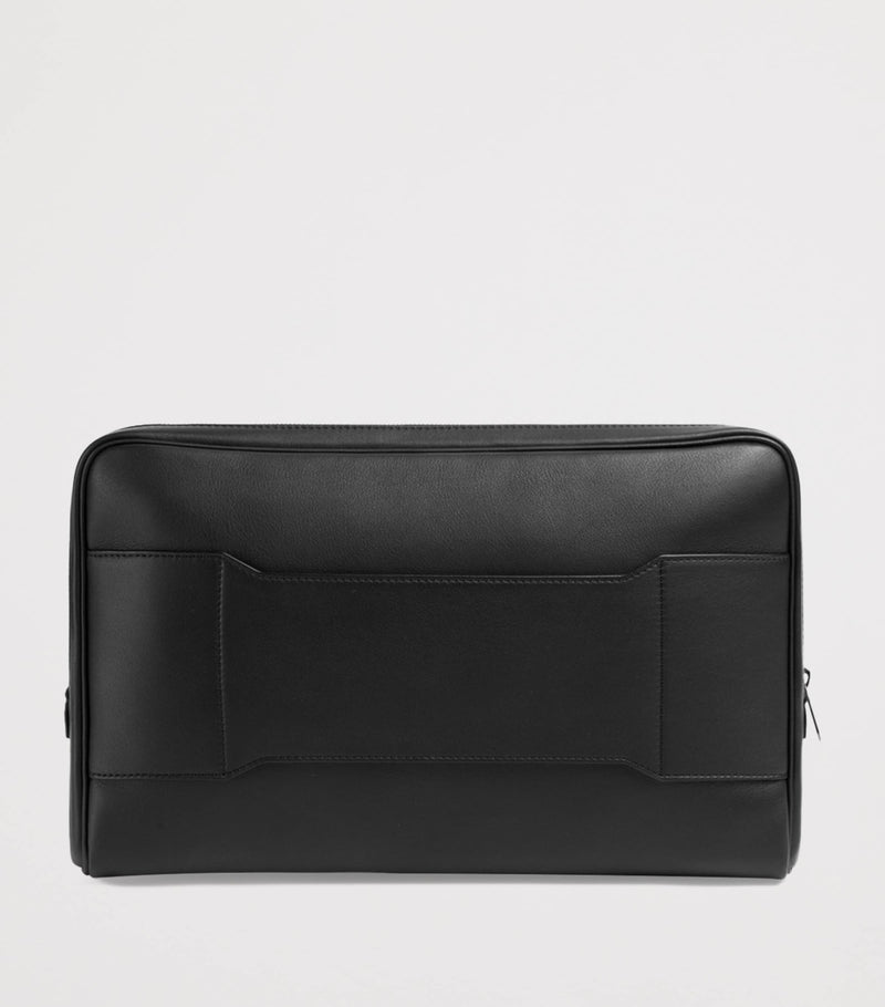 Aviteur leather trolley-sleeve laptop case - British product