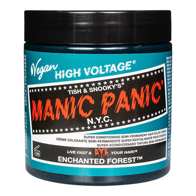 Superdrug Manic Panic High Voltage Hair Dye Enchanted Forest Semi Permanent 237ml- Buy online at McGrocer