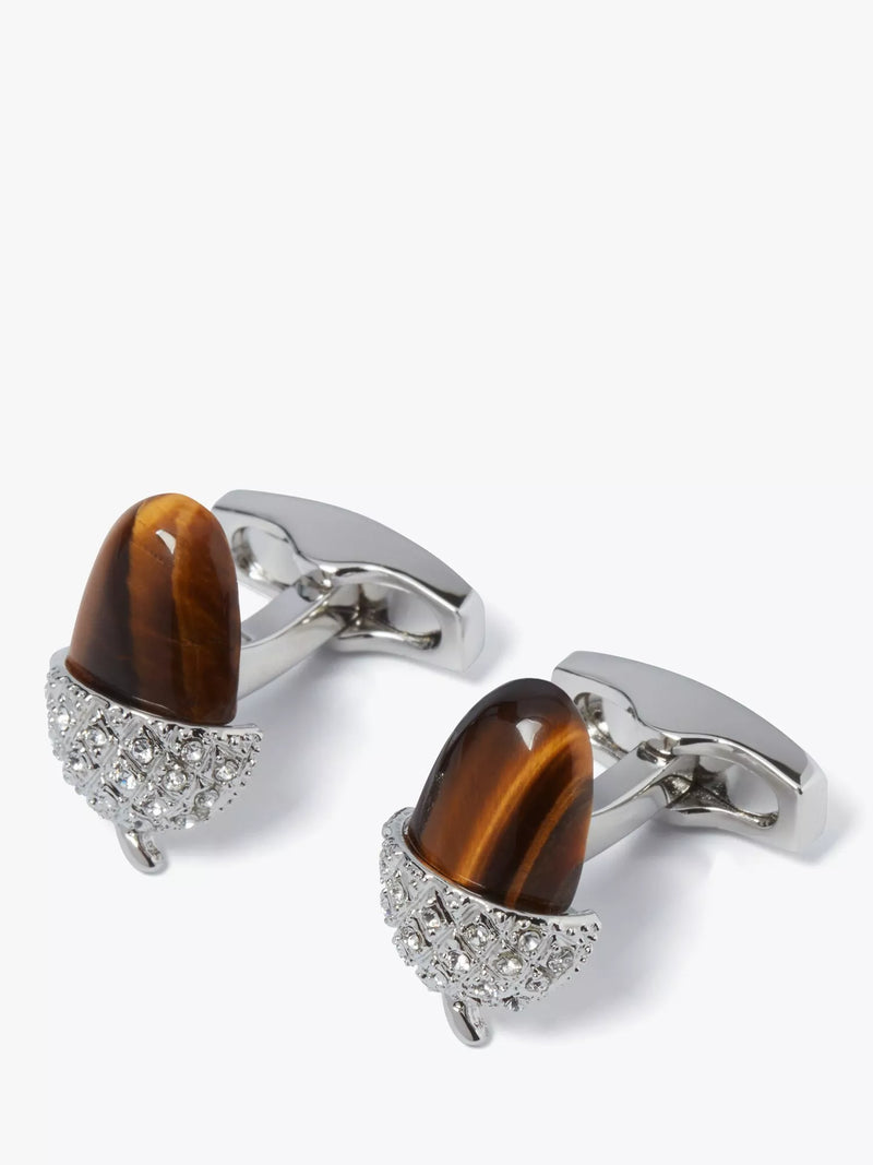 Simon Carter acorn tigerseye cufflinks, UK version