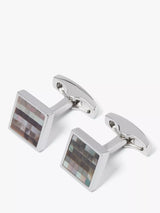 John Lewis Simon Carter Chequer Grey Mop Cufflinks- Buy online at McGrocer
