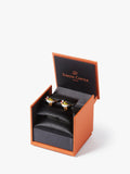 Simon Carter enamelled goldfinch cufflinks, imported from the UK