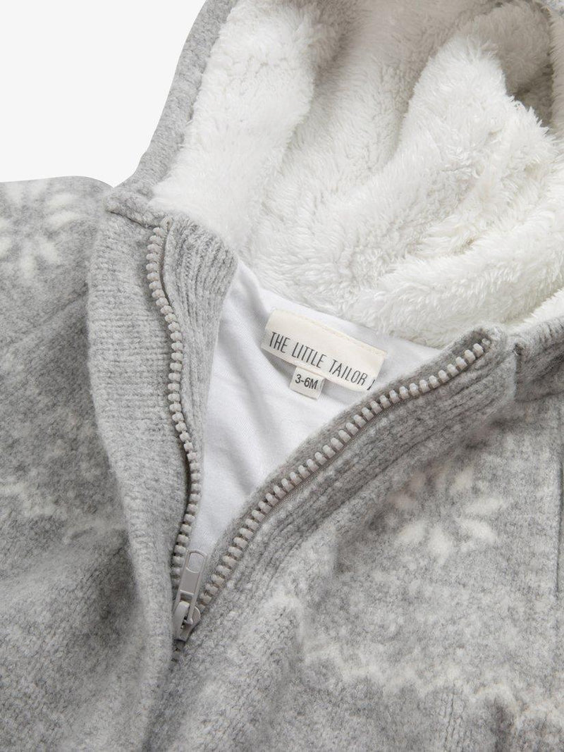 The Little Tailor baby pramsuit grey (British brand)