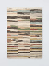 John Lewis John Lewis Abstract Stripe Wool Rich Flatweave Rug, Multi, 180 x 120 cm- Buy online at McGrocer
