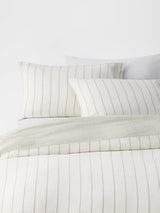 John Lewis John Lewis Hayle Pure Cotton Gauze Reversible Stripe Double Duvet Cover Set- Buy online at McGrocer