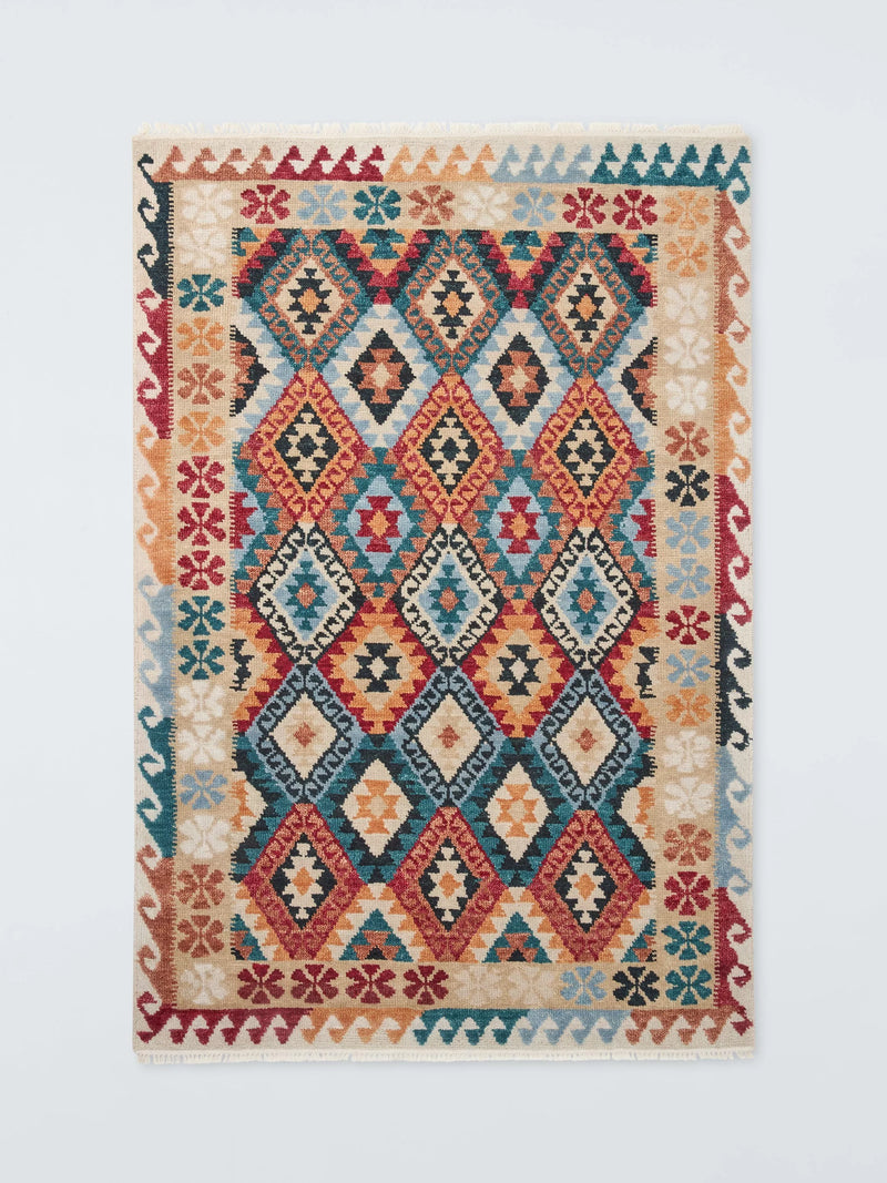 John Lewis Indira Kasak pure wool rug multi 90x150cm (British brand)