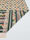John Lewis Mori Border Rug geometric pattern wool blend (British brand)