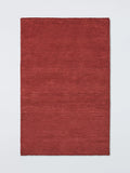 John Lewis Plain Hand Woven New Zealand Pure Wool Rug, Deep Red, L240 x W170cm