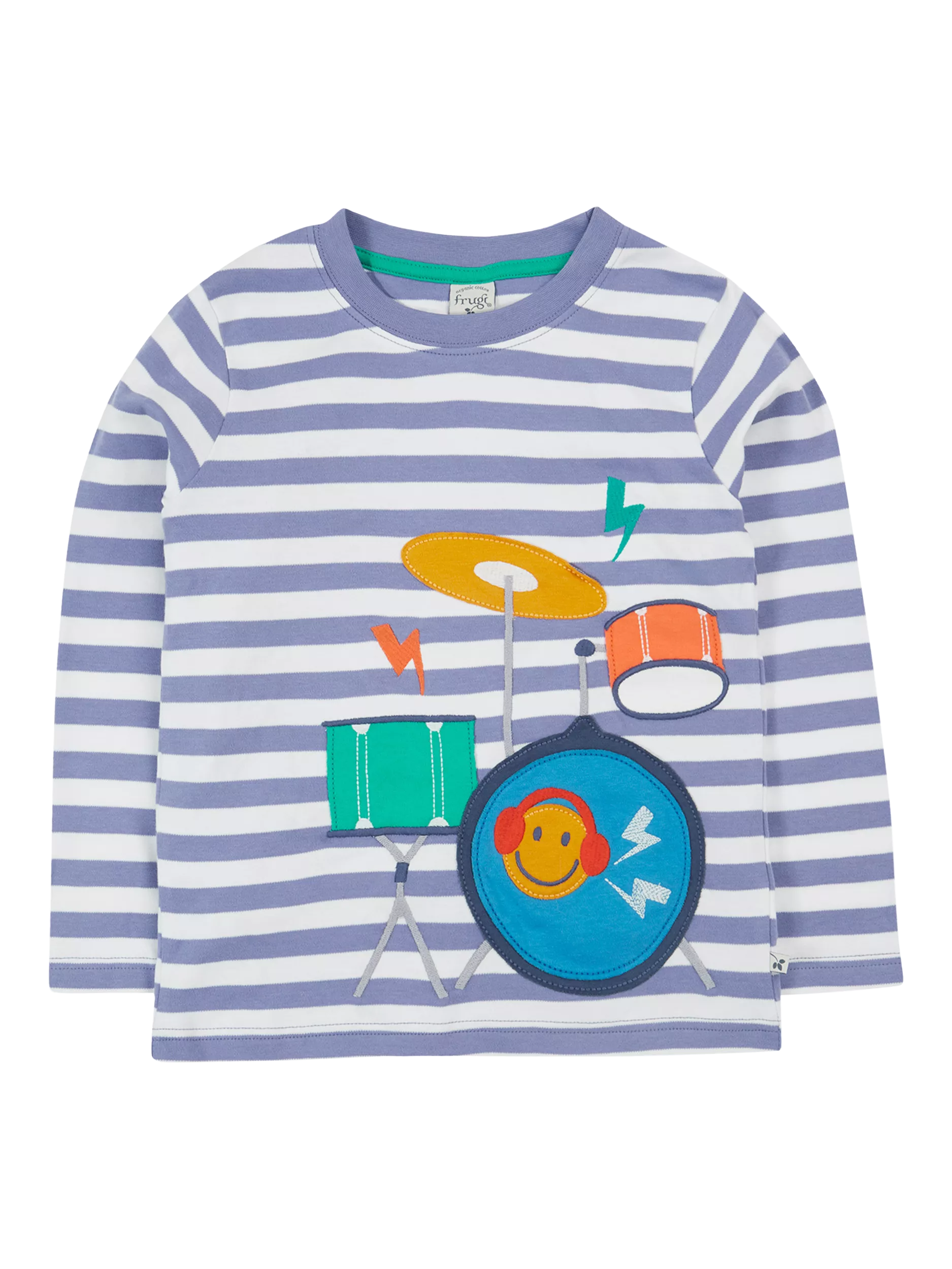 Frugi Kids' Discovery Organic Cotton Applique Top, Grape - McGrocer