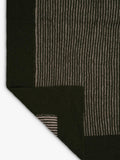 Striped wool blend knitted throw Piglet in Bed (British brand)