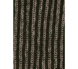 Piglet in Bed Striped Wool Blend Knit Throw - Cedar Green