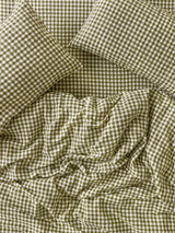 Piglet in Bed Gingham Linen Blend Duvet Cover