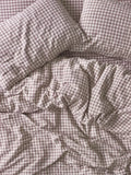 Piglet in Bed Gingham Linen Blend Duvet Cover