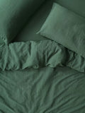 Piglet in Bed Leinenmischungsbettwäsche, Standard-Kissenbezug-Paar